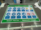 ป้ายปลอดภัยไว้ก่อน Safety First สำหรับบริษัท ออฟฟิศ