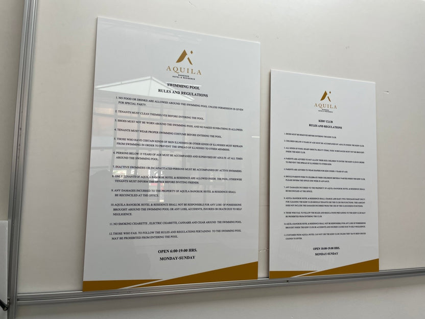 ป้ายการใช้งาน ป้ายบ่งชี้ ป้ายกฎระเบียบ ตัวอักษรชัดเจน เหมาะสำหรับโรงงาน อาคาร และหน่วยงาน