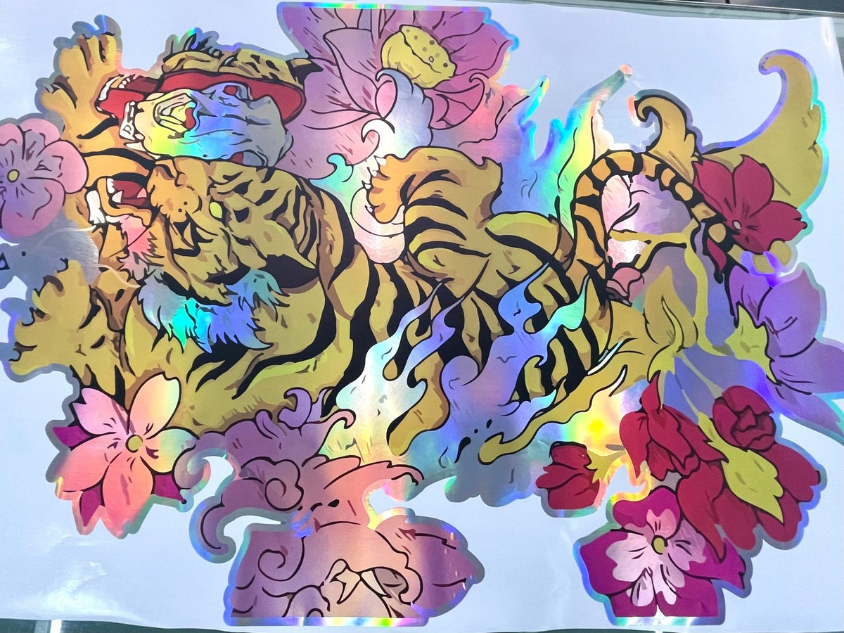 สติ๊กเกอร์โฮโลแกรม Hologram Sticker กันปลอม สะท้อนแสงหลากสี เพิ่มมูลค่าแบรนด์ เหมาะสำหรับฉลากสินค้า และงานพรีเมียม