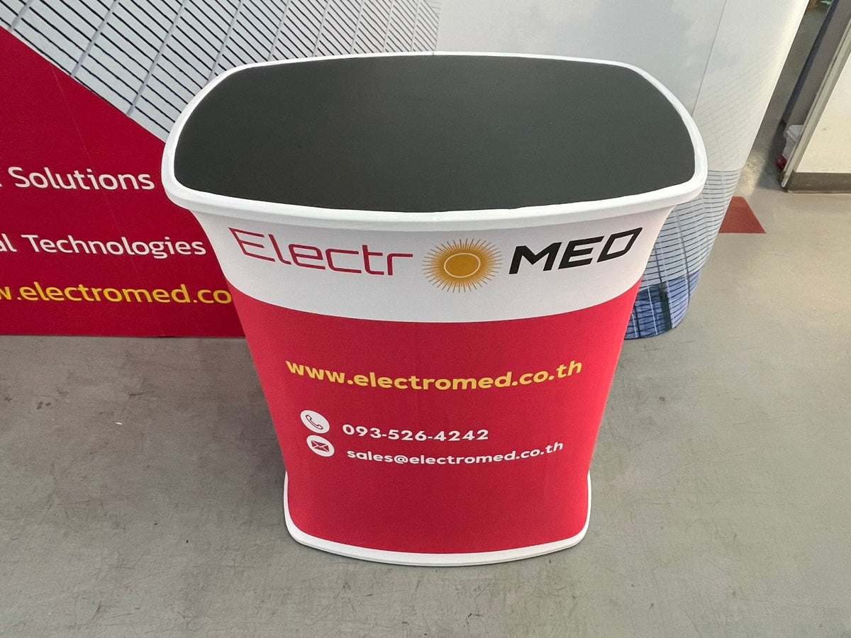 โต๊ะ เคาน์เตอร์ โต๊ะชวนชิม Promotion Counter น้ำหนักเบา ถอดประกอบง่าย เหมาะสำหรับงานอีเวนต์ โปรโมชัน และออกบูธ