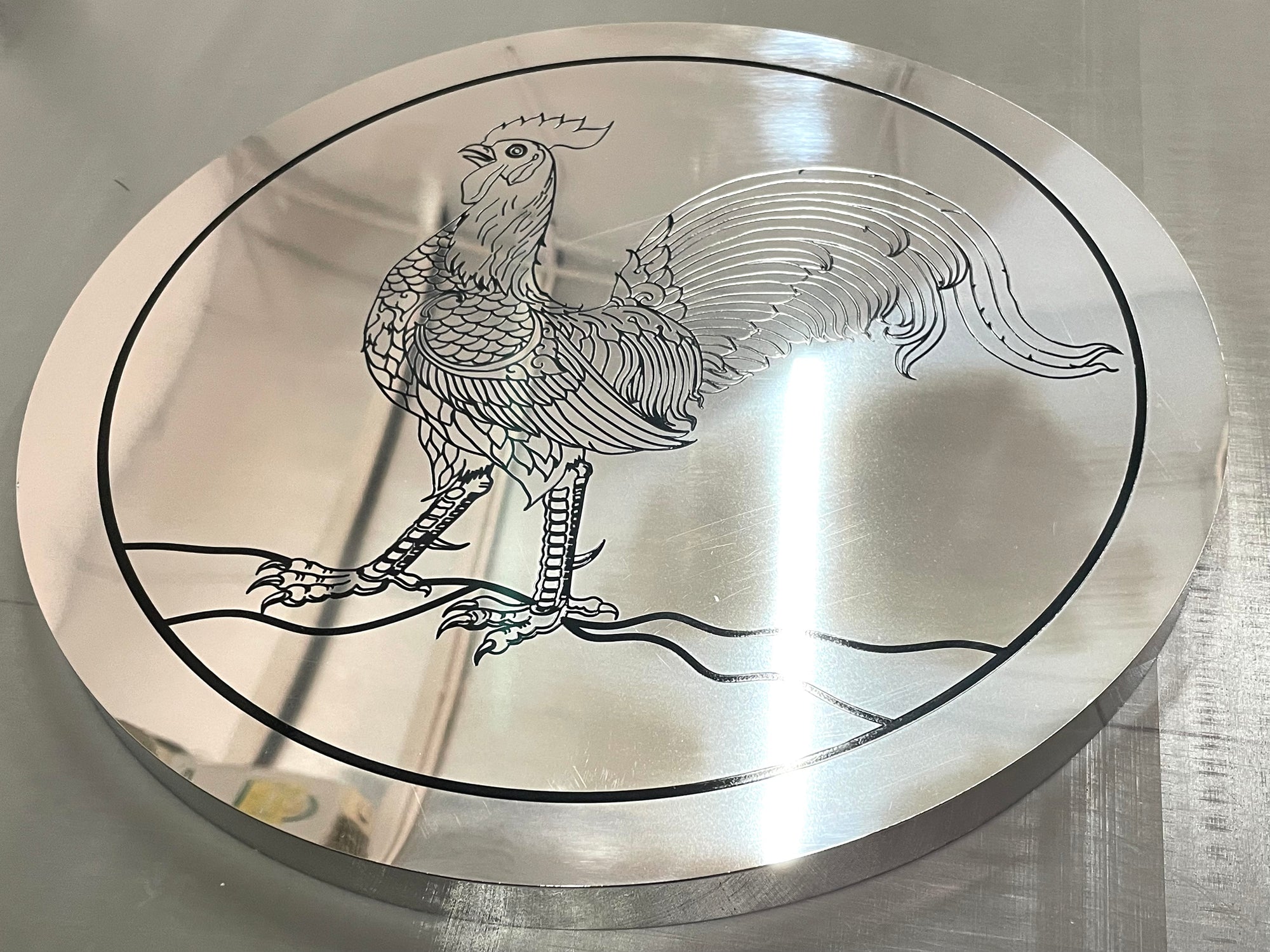 ป้ายสแตนเลสกัดกรด โลโก้บริษัท Etched Metal Sign ป้ายกัดกรดสแตนเลส SS304 ป้ายชื่อบริษัทสแตนเลส กัดกรดลงสี