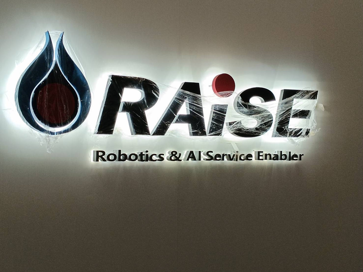 ป้ายบริษัท อักษรโลหะไฟออกหลัง ติดผนัง สวยหรู สว่างโดดเด่น เหมาะสำหรับป้ายสำนักงาน องค์กร ร้านค้า และงานตกแต่งอาคาร