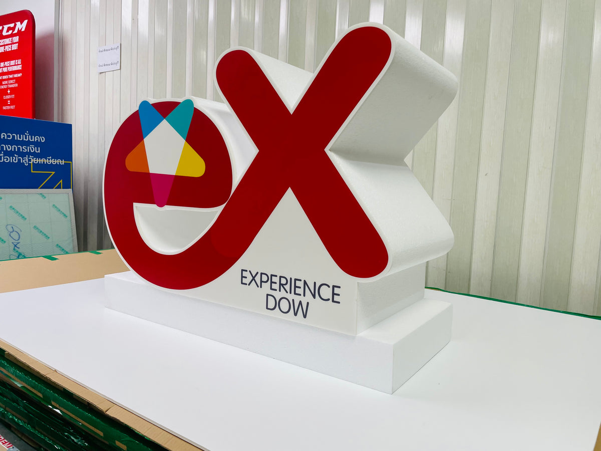 อักษรโฟมไดคัท ex expreience dow  StageBackdrop BusinessBranding PromoSign