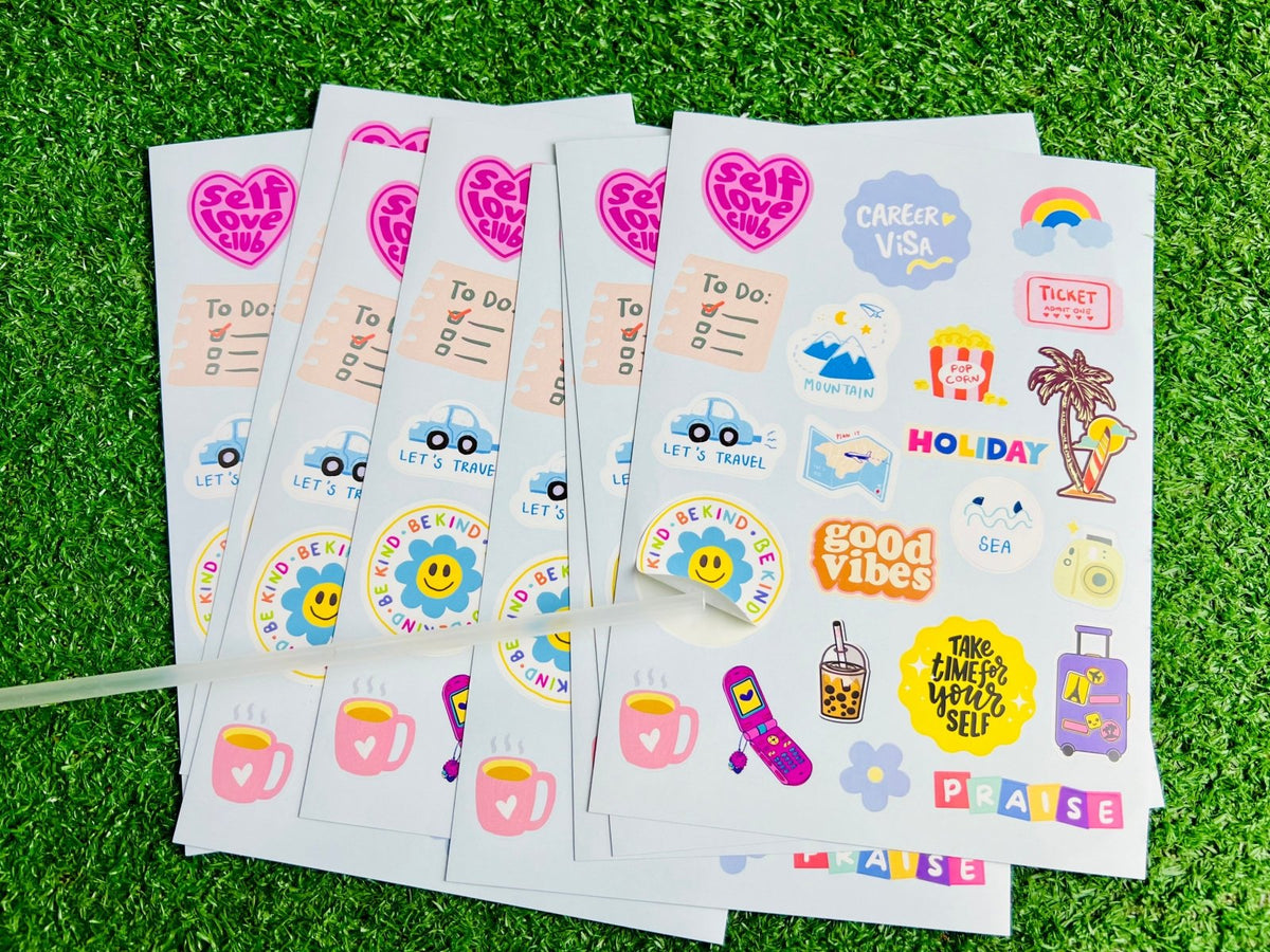 สติ๊กเกอร์ไดคัทลายการ์ตูน A5/A4 พิมพ์สีสด คมชัด เหมาะสำหรับของสะสม งานตกแต่ง และโปรโมชัน