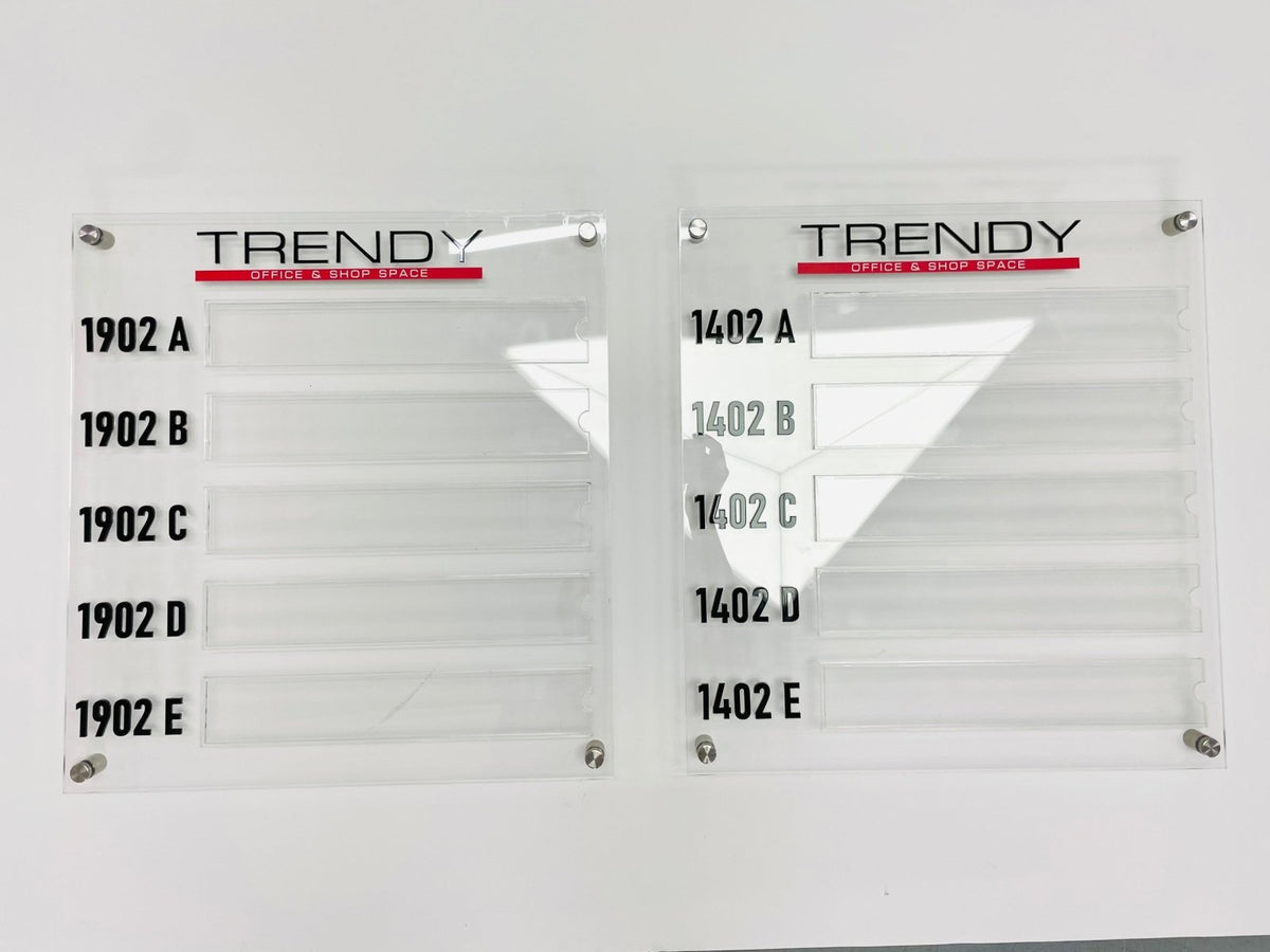 ป้ายรางสอดอะคริลิค ใส่ข้อมูลเปลี่ยนง่าย เหมาะสำหรับป้ายหน้าห้อง ป้ายสำนักงาน และอาคาร
