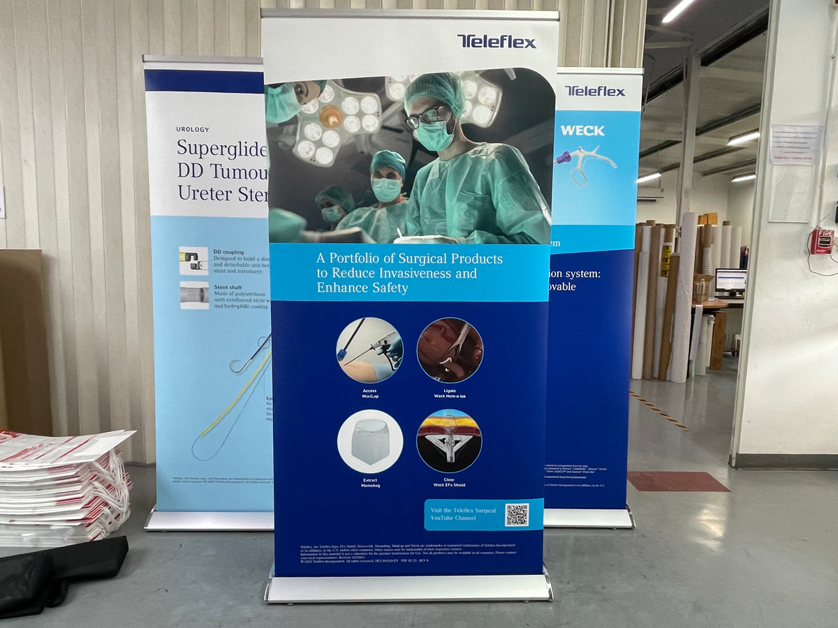 โรลอัพ Roll Up Banner น้ำหนักเบา เคลื่อนย้ายสะดวก พิมพ์คมชัด เหมาะสำหรับงานอีเวนต์ แสดงสินค้า และโปรโมชัน