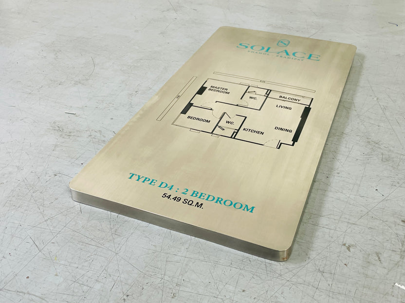 ป้ายกัดกรดโลหะ Etched Metal Sign สำหรับป้ายบริษัท ป้ายบริษัทแบบกัดกรดโลหะ คุณภาพสูง ผลิตตามแบบลูกค้า