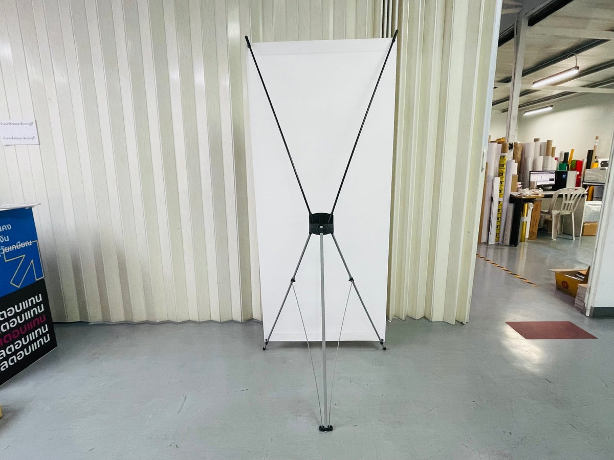 X-Stand เอ็กซ์สแตน ป้ายขาตั้ง พิมพ์ไวนิลคมชัด น้ำหนักเบา ติดตั้งง่าย เหมาะสำหรับงานอีเวนต์ โปรโมชัน และงานแสดงสินค้า
