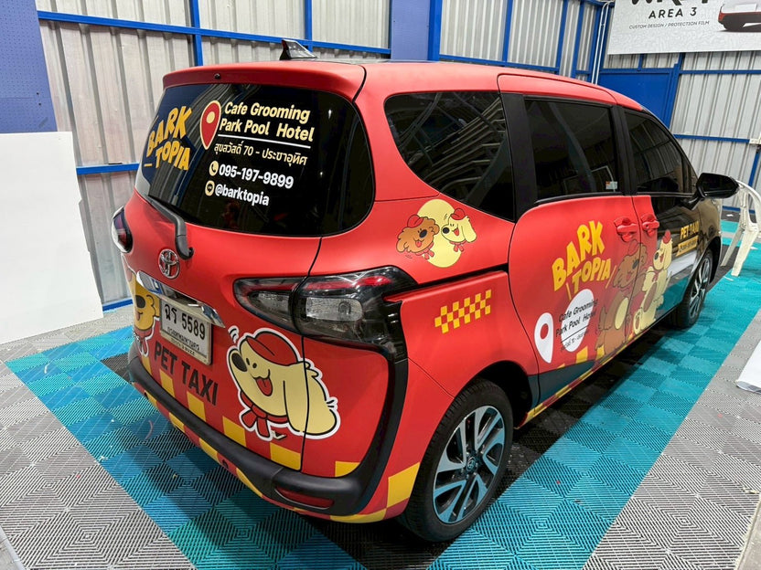 สติ๊กเกอร์ติดรถตู้ Van Wrap Sticker พิมพ์คมชัด วัสดุทนทาน เหมาะสำหรับโฆษณา โปรโมชัน และตกแต่งรถเพื่อสร้างเอกลักษณ์