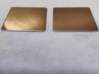 stainless steel sign purple gold / bronze