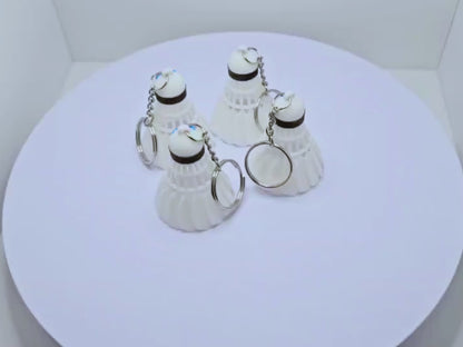 พวงกุญแจลูกแบดไก่ 3D สลักชื่อ