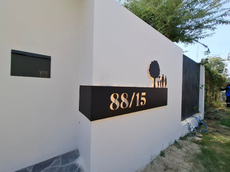 ป้ายบ้านเลขที่ และป้ายเลขที่ห้อง พิมพ์คมชัด ดีไซน์หรูหรา ทนทาน เหมาะสำหรับบ้าน อาคารชุด คอนโด และสำนักงาน