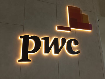 Halo-Lit Company Sign