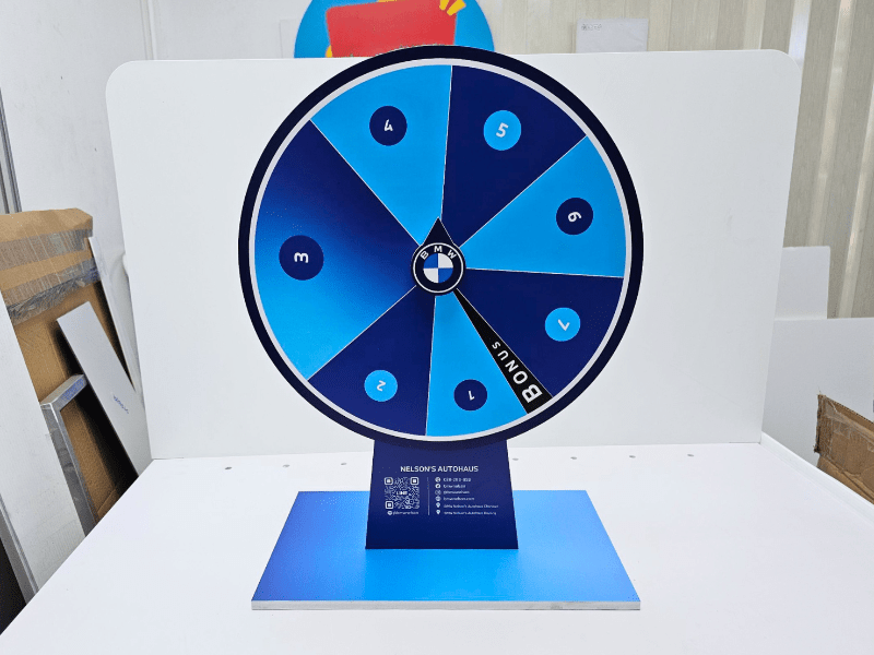 ป้ายวงล้อหมุน เสี่ยงโชค โปรโมชัน และอีเวนต์ ดึงดูดความสนใจ เหมาะสำหรับงานจัดกิจกรรม