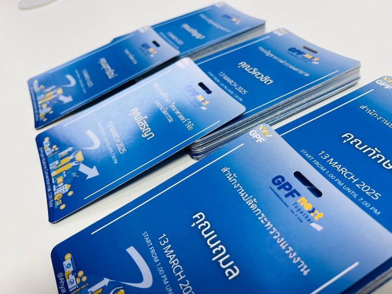 ป้ายห้อยคอ ป้ายคล้องคอ ป้ายชื่อพนักงาน ป้าย staff ดีไซน์ใช้งานสะดวก เหมาะสำหรับงานอีเวนต์และองค์กร