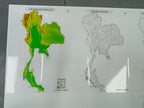 ป้ายแผนที่โลก World Map Board พิมพ์คมชัด รายละเอียดครบ ใช้สำหรับการศึกษา ตกแต่งสำนักงาน โรงเรียน และงานแสดงข้อมูล