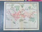 ป้ายแผนที่โลก World Map Board พิมพ์คมชัด รายละเอียดครบ ใช้สำหรับการศึกษา ตกแต่งสำนักงาน โรงเรียน และงานแสดงข้อมูล