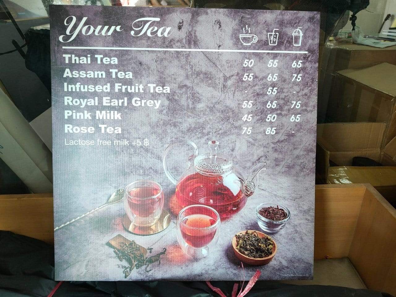 ป้ายเมนูอาหาร ป้ายราคา สำหรับติดผนังและตั้งโต๊ะ พิมพ์คมชัด ใช้งานสะดวก เหมาะสำหรับร้านอาหาร คาเฟ่ และร้านค้า