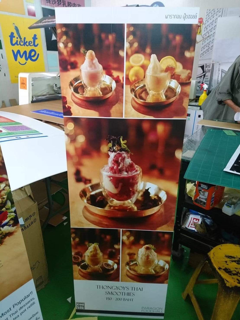 ป้ายเมนูอาหาร ป้ายราคา สำหรับติดผนังและตั้งโต๊ะ พิมพ์คมชัด ใช้งานสะดวก เหมาะสำหรับร้านอาหาร คาเฟ่ และร้านค้า