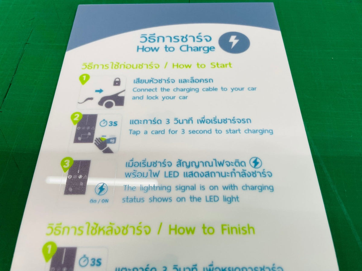 ป้ายคำแนะนำ ตัวอักษรคมชัด อ่านง่าย เหมาะสำหรับอาคาร โรงงาน และสถานที่ราชการ