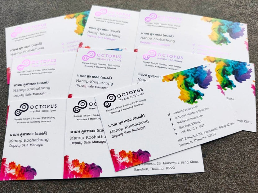 การ์ดฟอยล์ทอง นามบัตร การ์ดงานบวช สติ๊กเกอร์ - Octopus Media Solutions