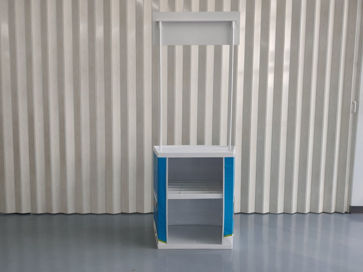 โต๊ะ เคาน์เตอร์ โต๊ะชวนชิม Promotion Counter น้ำหนักเบา ถอดประกอบง่าย เหมาะสำหรับงานอีเวนต์ โปรโมชัน และออกบูธ