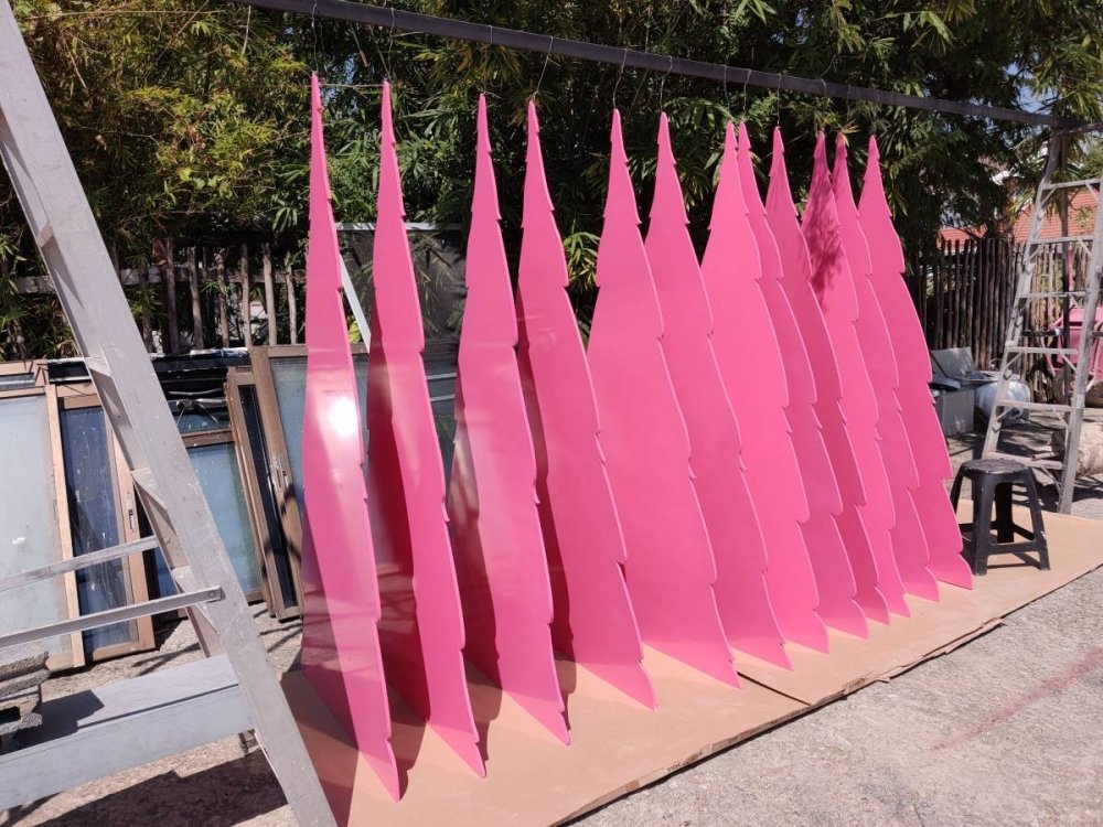 พลาสวูดตัวอักษรน้ำหนักเบา ป้ายตัวอักษร plastwood ทำสีไดคัทตามแบบ ป้ายบริษัท ป้ายชื่อร้าน ตัวอักษรชื่อบริษัท