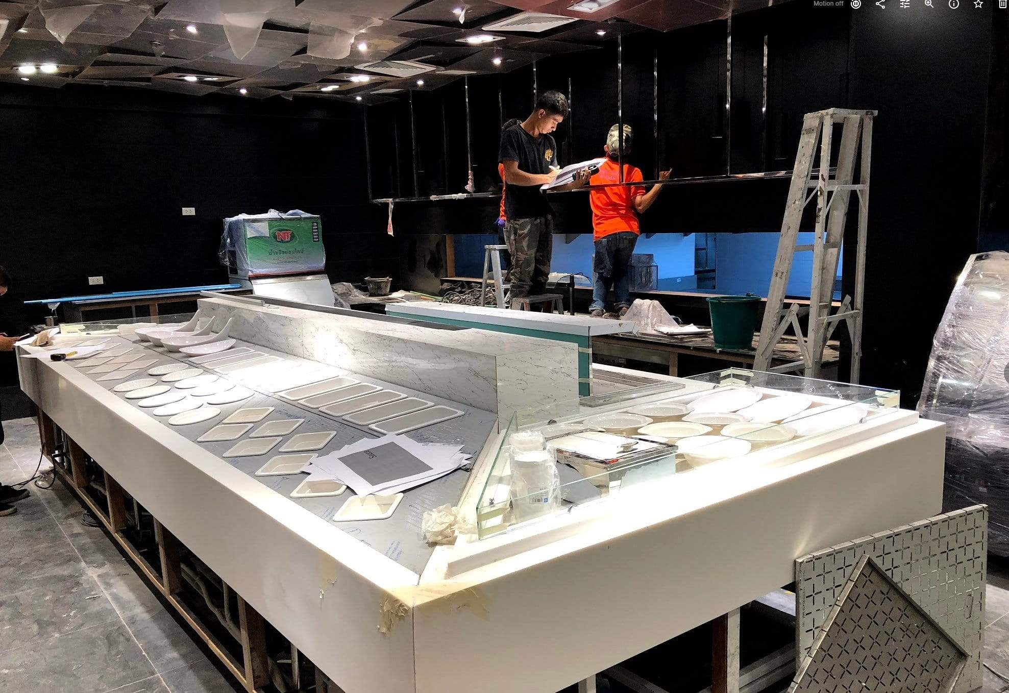 รับออกแบบ Design งานตกแต่งรีโนเวท ร้านอาหาร Hot pot งานฉลุ CNC เปิดร้านใหม่ ปรับปรุงร้าน shop ในห้างสรรพสินค้า Indoor