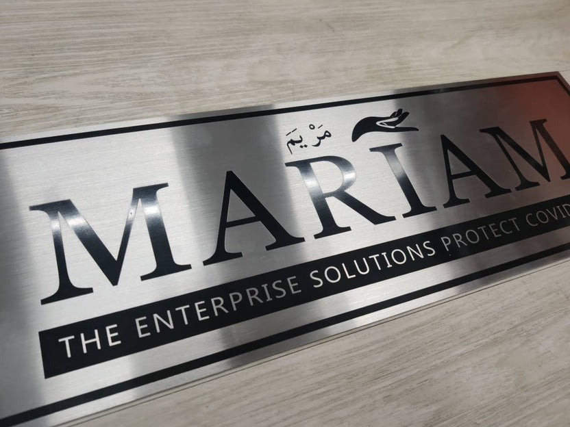 รับทำป้ายกัดกรด  ป้ายบริษัท ป้ายโรงงาน stainless etched plaque สแตนเลสกัดกรด ราคาถูก ร้านทำป้ายชื่อบริษัท สแตนเลส รับกัดกรด