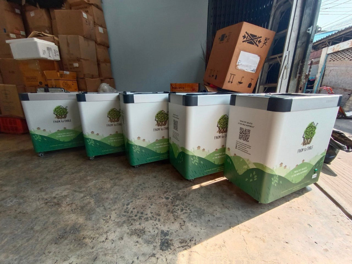 สติ๊กเกอร์ติดตู้เย็น ตู้แช่ แร็ปสติ๊กเกอร์ พิมพ์คมชัด ทนความเย็น เหมาะสำหรับร้านอาหารและซูเปอร์มาร์เก็ต