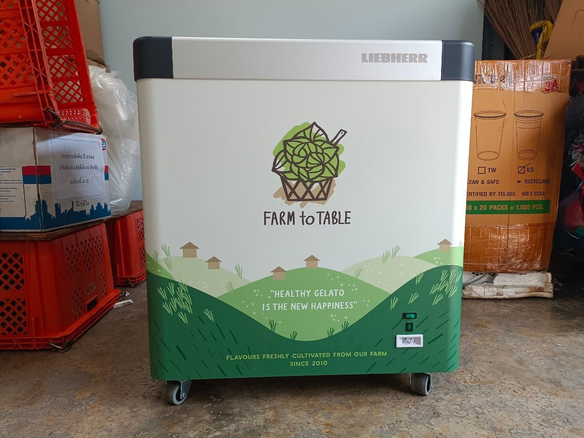 สติ๊กเกอร์ติดตู้เย็น ตู้แช่ แร็ปสติ๊กเกอร์ พิมพ์คมชัด ทนความเย็น เหมาะสำหรับร้านอาหารและซูเปอร์มาร์เก็ต