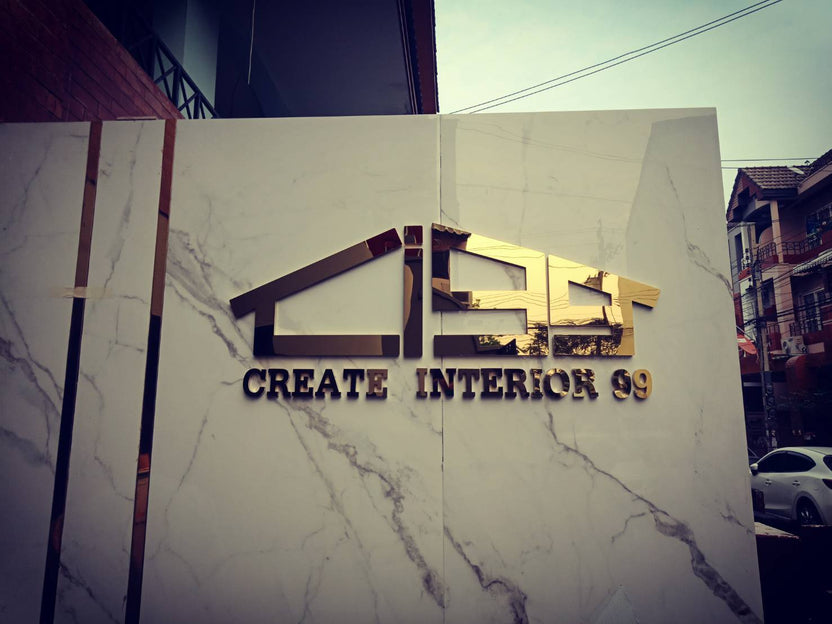 ป้ายตัวอักษรสแตนเลส Stainless Steel Letter Signage หรูหรา แข็งแรง ทนทาน เหมาะสำหรับป้ายบริษัท อาคาร และงานตกแต่ง