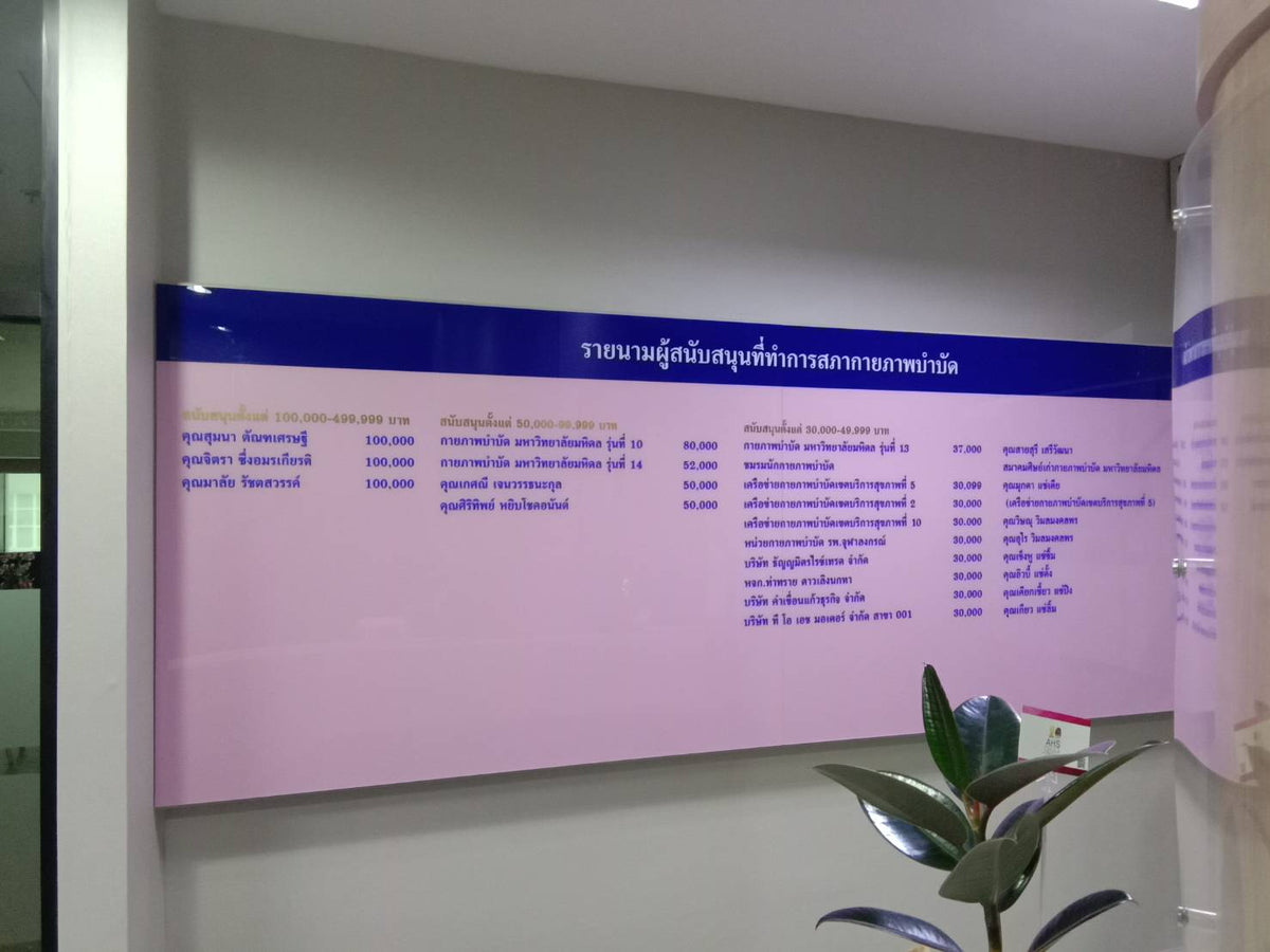 บอร์ดประชาสัมพันธ์อะคริลิค และกรอบอะคริลิคติดผนัง แข็งแรง โปร่งใส เหมาะสำหรับประกาศ โปสเตอร์ เมนู และงานแสดงข้อมูล