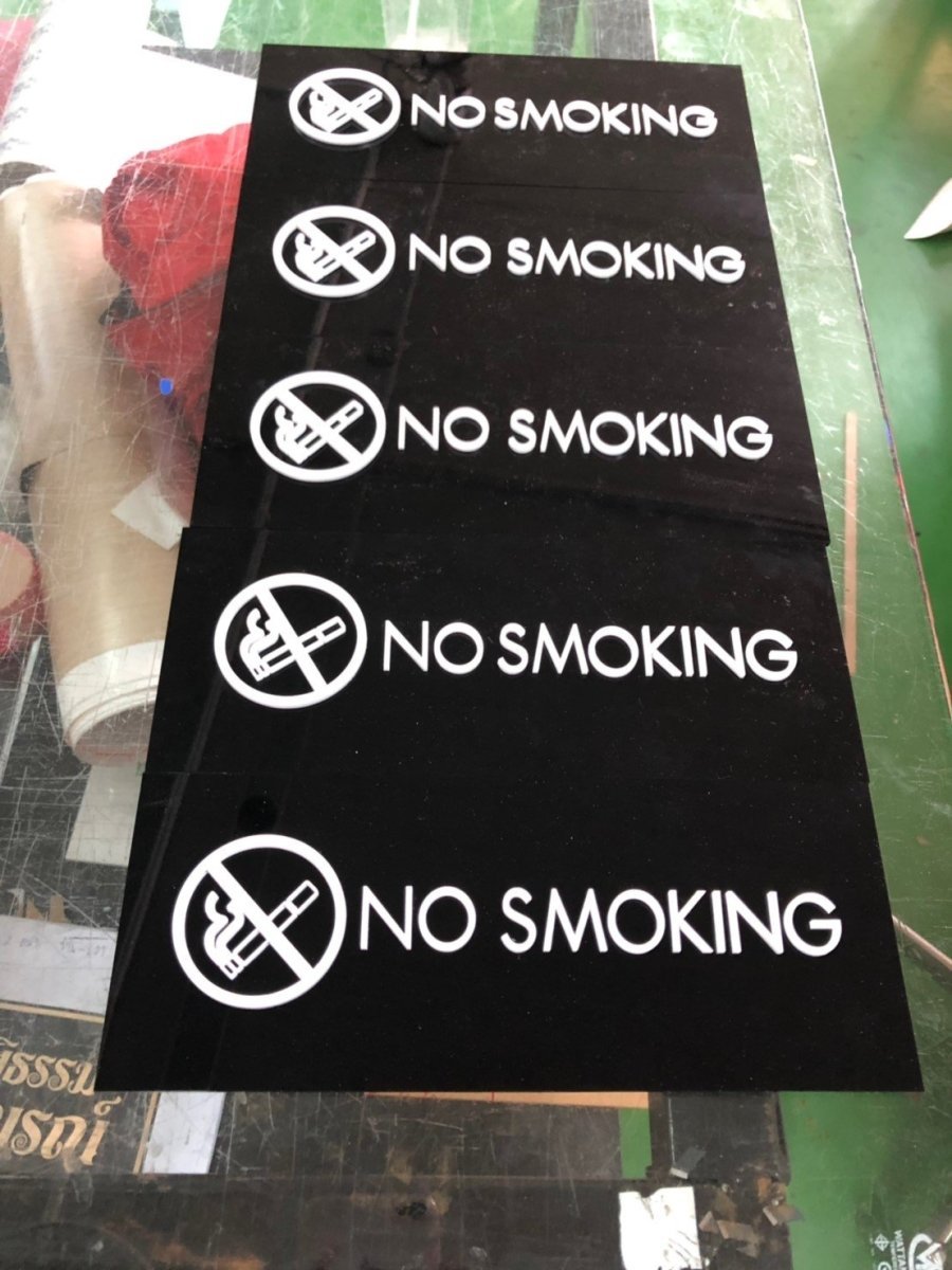 ป้ายห้าม และสัญลักษณ์ห้าม พิมพ์คมชัด เข้าใจง่าย ใช้สื่อสารด้านความปลอดภัย เหมาะสำหรับโรงงาน อาคาร และพื้นที่สาธารณะ