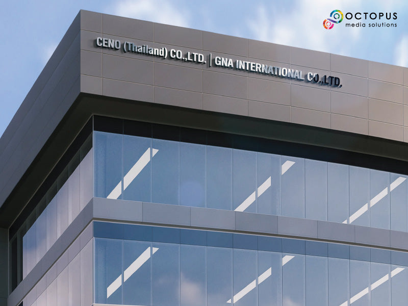 ออกแบบป้ายตัวอักษรไดคัท ออกแบบป้ายไดคัท ป้ายบริษัท ป้ายตัวอักษร ป้ายทาวเวอร์