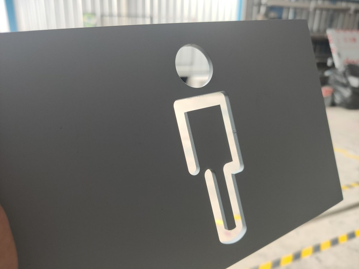 ป้ายห้องน้ำ ป้ายโลหะติดสติ๊กเกอร์ ติดหน้าห้องน้ำ ป้ายบอกทางไปห้องน้ำ