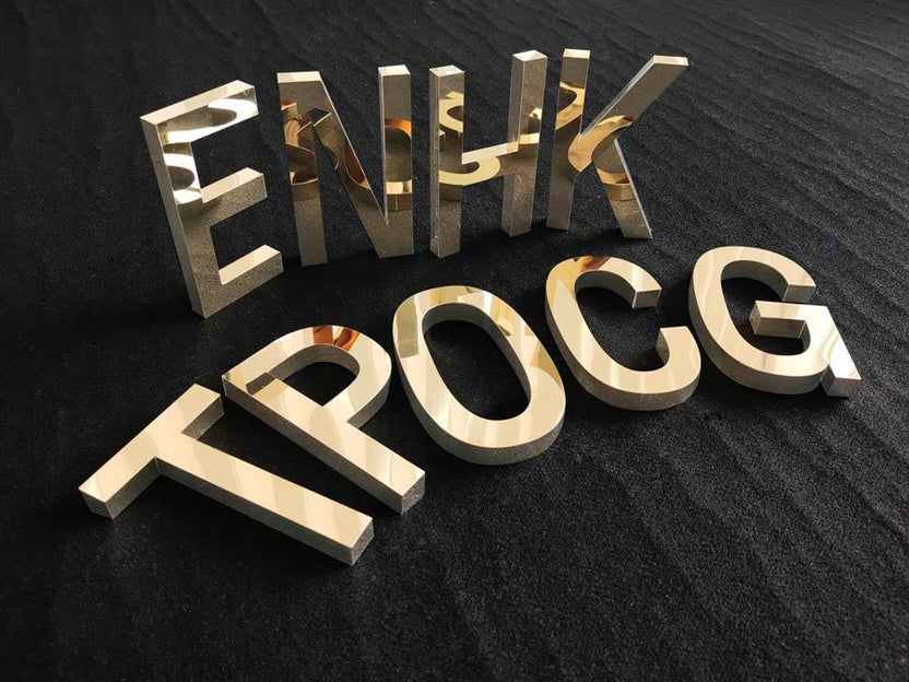 ป้ายตัวอักษรสแตนเลส Stainless Steel Letter Signage หรูหรา แข็งแรง ทนทาน เหมาะสำหรับป้ายบริษัท อาคาร และงานตกแต่ง
