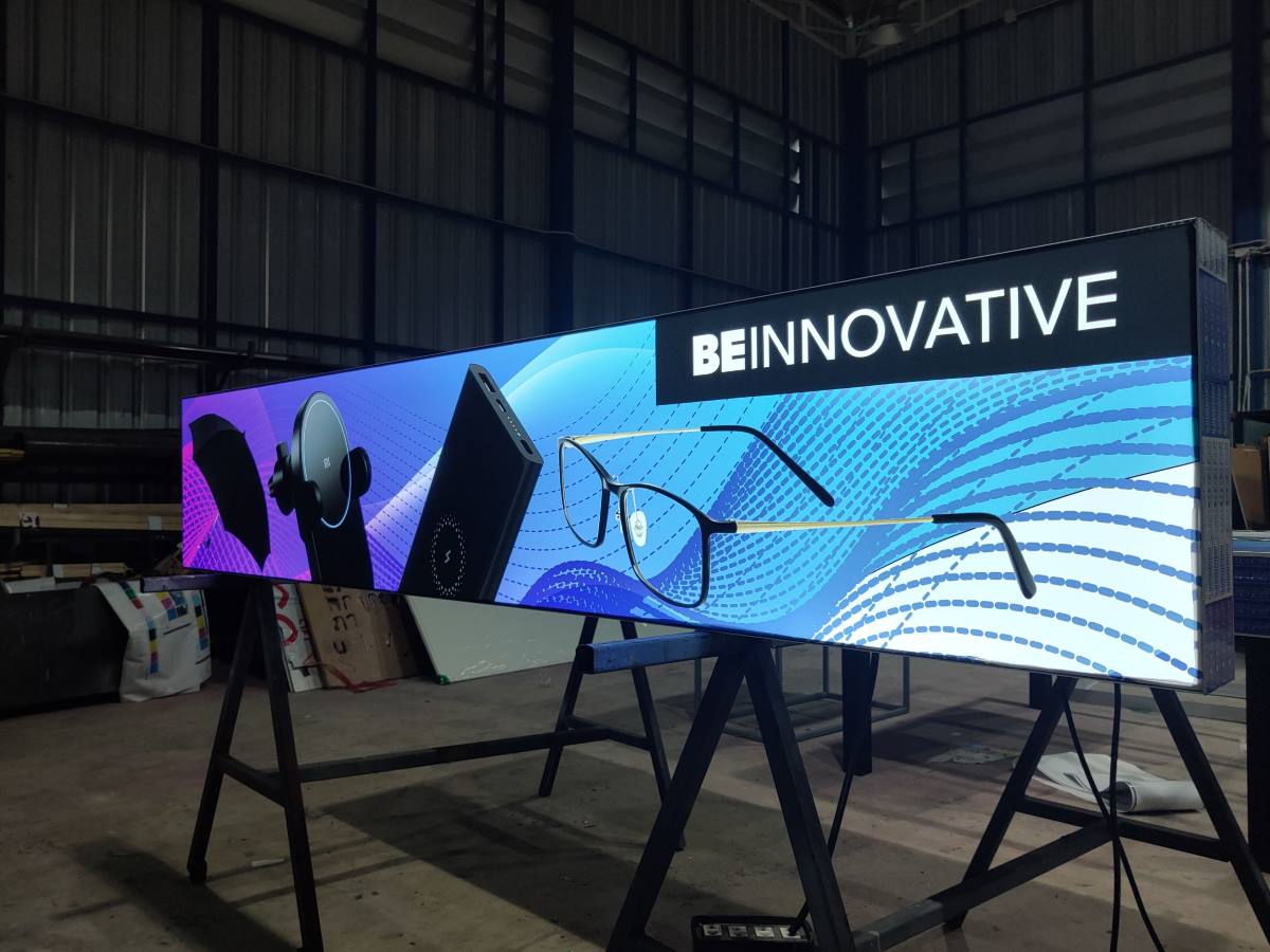 Metal Lightbox Stand Printed Backlit Sticker on Translucent Acrylic ...