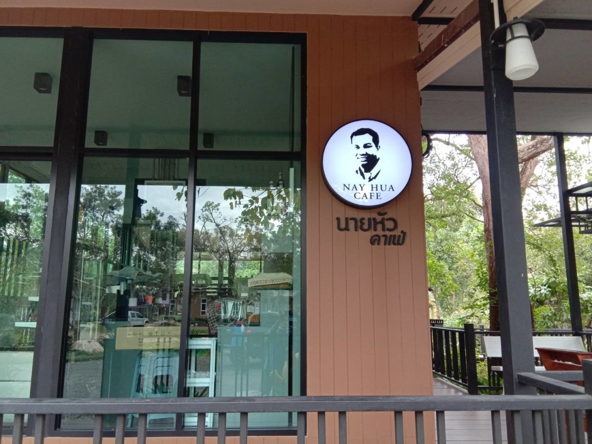 ป้ายไฟร้านคาเฟ่ ป้ายไฟราคาถูกวงกลมติดหน้าทางเข้าร้านกาแฟ