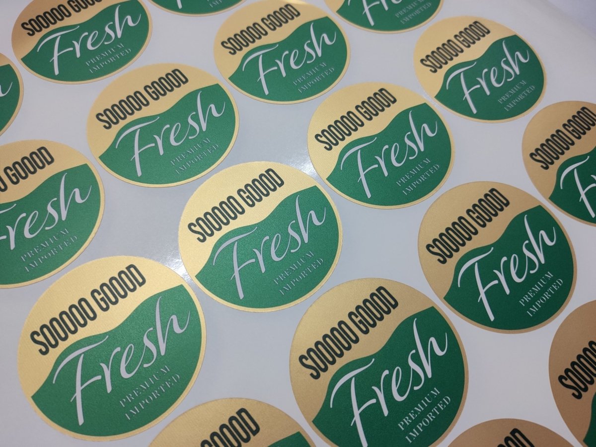 สติ๊กเกอร์สีทอง และสติ๊กเกอร์สีเงิน พิมพ์หรูหรา เพิ่มมูลค่าสินค้า เหมาะสำหรับฉลากบรรจุภัณฑ์ งานพรีเมียม และงานตกแต่ง