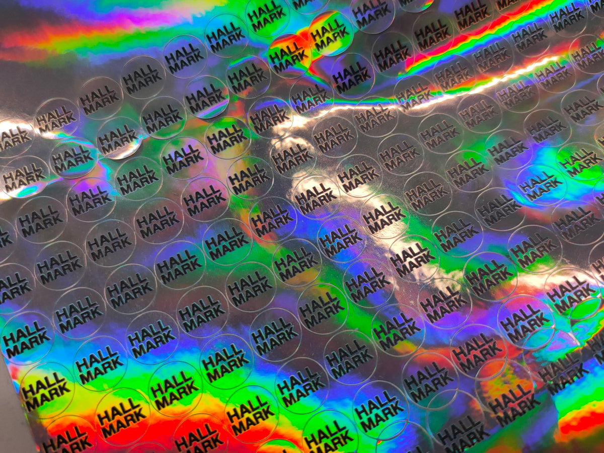 สติ๊กเกอร์โฮโลแกรม Hologram Sticker กันปลอม สะท้อนแสงหลากสี เพิ่มมูลค่าแบรนด์ เหมาะสำหรับฉลากสินค้า และงานพรีเมียม