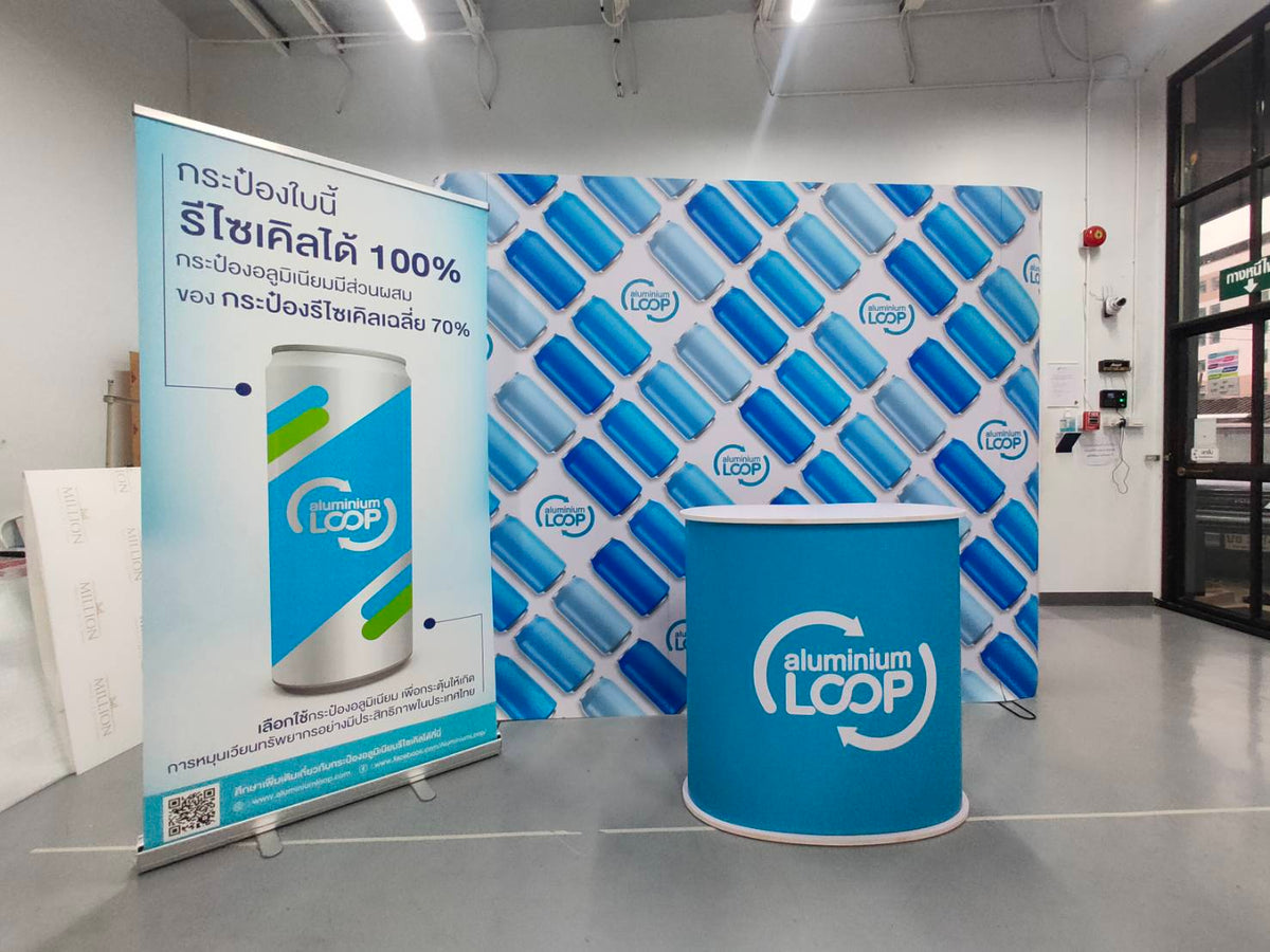 โต๊ะ เคาน์เตอร์ โต๊ะชวนชิม Promotion Counter น้ำหนักเบา ถอดประกอบง่าย เหมาะสำหรับงานอีเวนต์ โปรโมชัน และออกบูธ