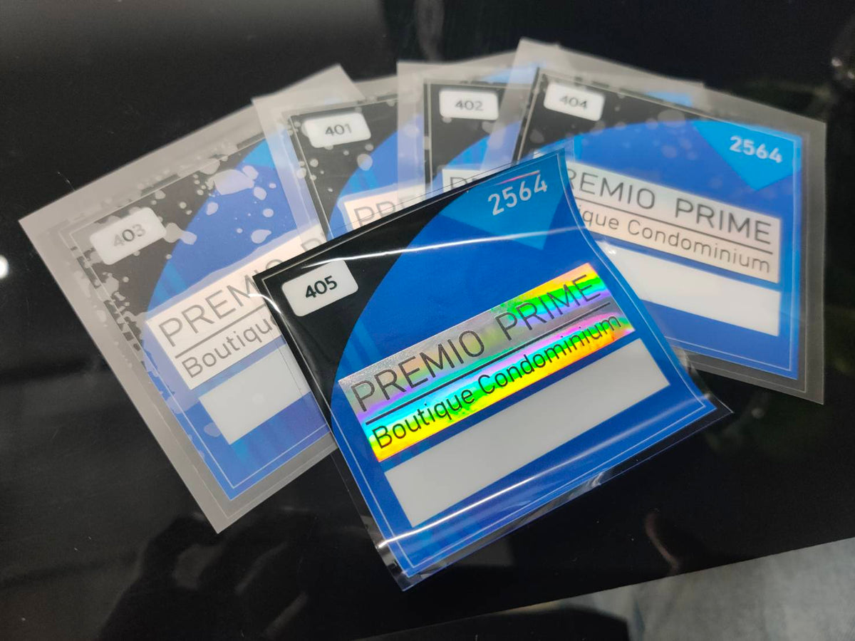 สติ๊กเกอร์โฮโลแกรม Hologram Sticker กันปลอม สะท้อนแสงหลากสี เพิ่มมูลค่าแบรนด์ เหมาะสำหรับฉลากสินค้า และงานพรีเมียม