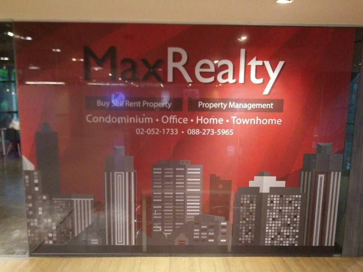 สติ๊กเกอร์ซีทรู See-through One Way Vision มองทะลุจากด้านในได้ พิมพ์คมชัด เหมาะสำหรับติดกระจกอาคารและรถยนต์