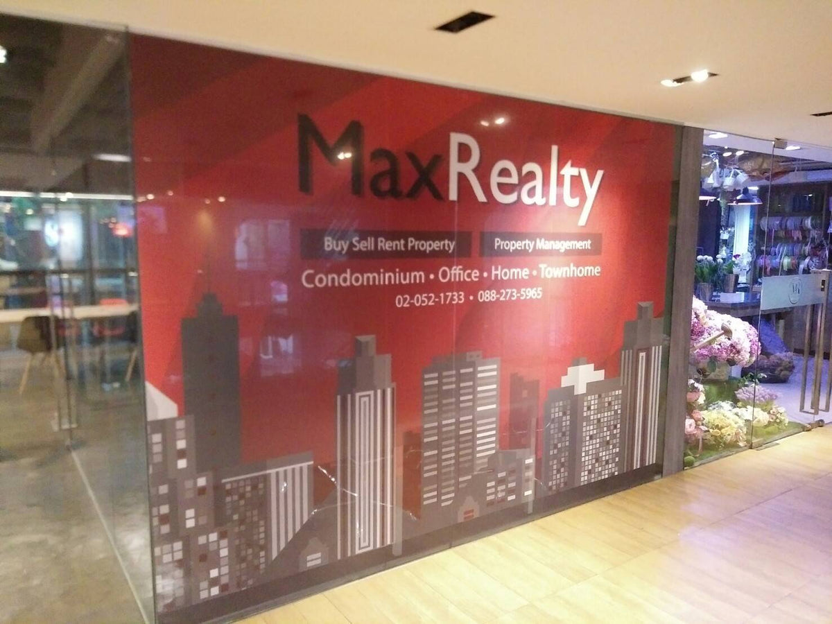 สติ๊กเกอร์ซีทรู See-through One Way Vision มองทะลุจากด้านในได้ พิมพ์คมชัด เหมาะสำหรับติดกระจกอาคารและรถยนต์