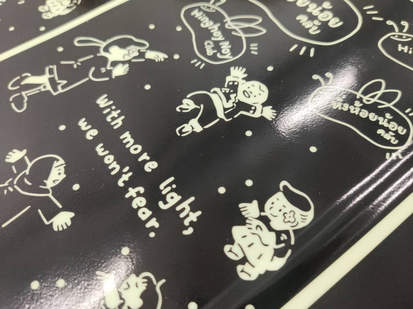 สติ๊กเกอร์เรืองแสง พรายน้ำ Glow in the Dark Sticker มองเห็นชัดในที่มืด เหมาะสำหรับงานตกแต่ง ป้ายความปลอดภัย และงานดีไซน์