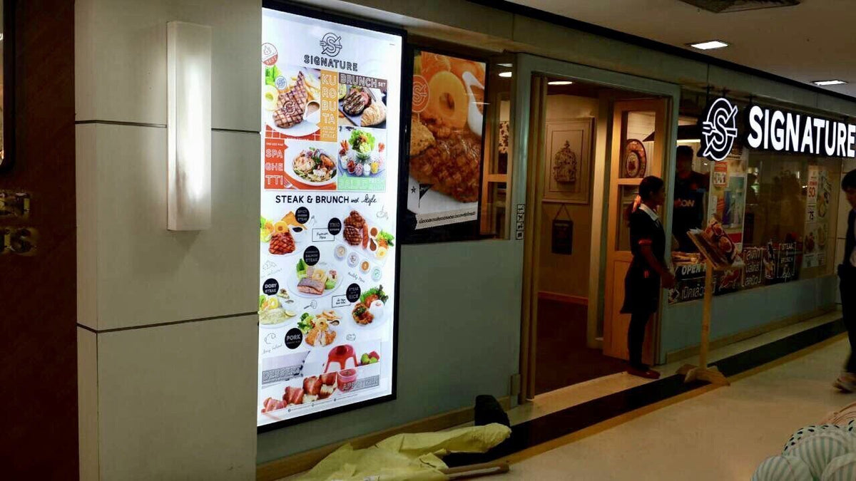 ป้ายไฟ LED Slim Lightbox ป้ายกรอบไฟแบบบาง ดีไซน์ทันสมัย สว่างคมชัด เหมาะสำหรับป้ายโฆษณา หน้าร้าน และงานโปรโมชัน