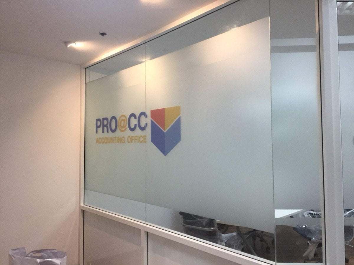 สติ๊กเกอร์ฝ้า ติดกระจก ฟิล์มฝ้าติดกระจก - Octopus Media Solutions