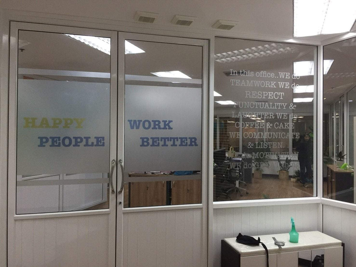 สติ๊กเกอร์ฝ้า ติดกระจก ฟิล์มฝ้าติดกระจก - Octopus Media Solutions