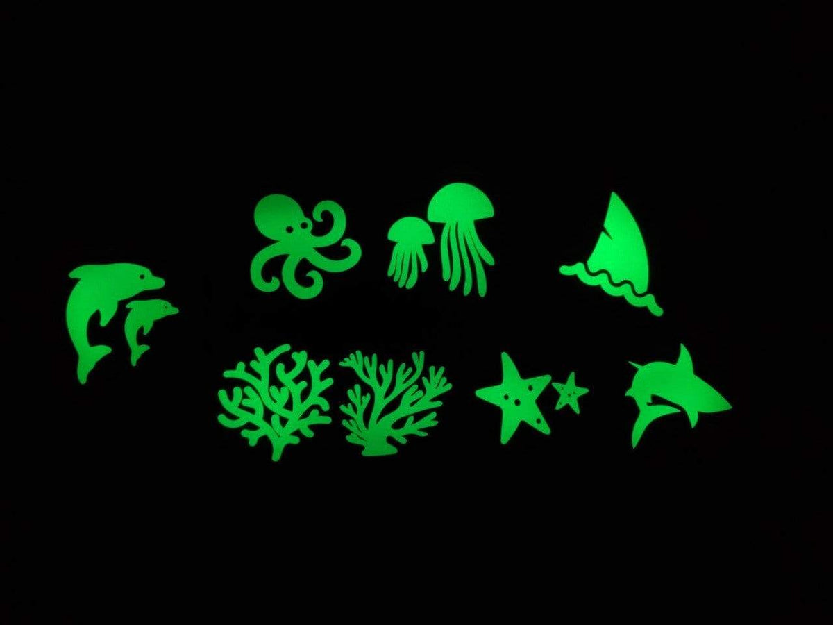 สติ๊กเกอร์เรืองแสง พรายน้ำ Glow in the Dark Sticker มองเห็นชัดในที่มืด เหมาะสำหรับงานตกแต่ง ป้ายความปลอดภัย และงานดีไซน์